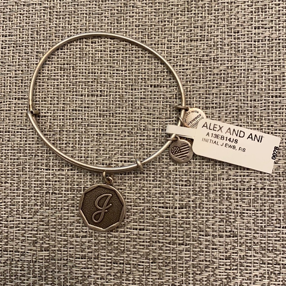 ALEX AND ANI- Silver Initial J Bracelet